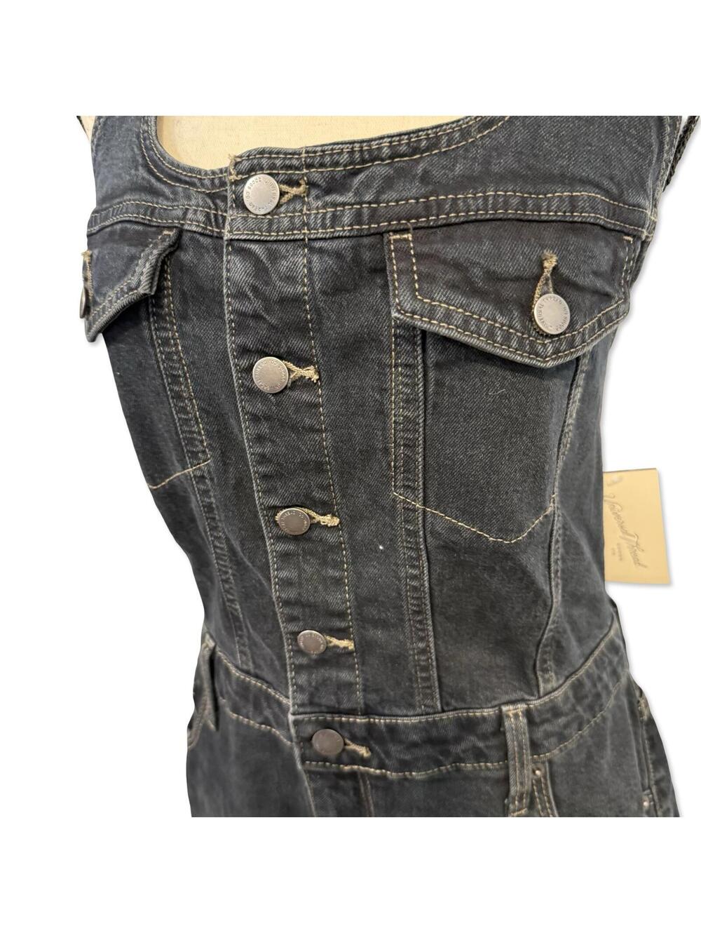 Universal Thread NWT Black Denim Dress - Size 14 - Picture 3 of 8